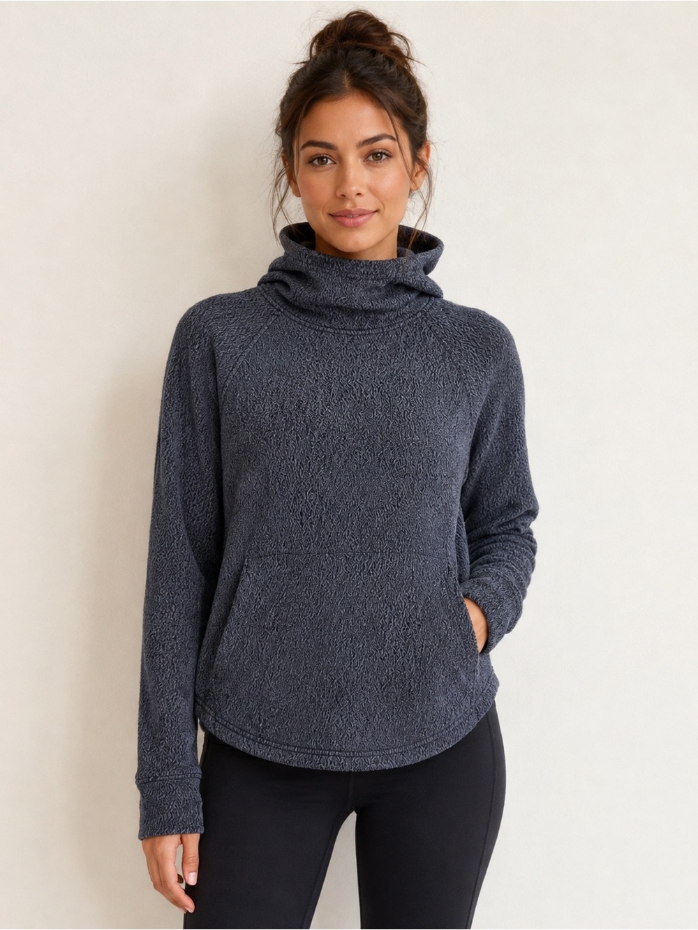 Lululemon Ready to Rulu Hoodie in Textured Running Luon Spray Jacquard Blk/Wht